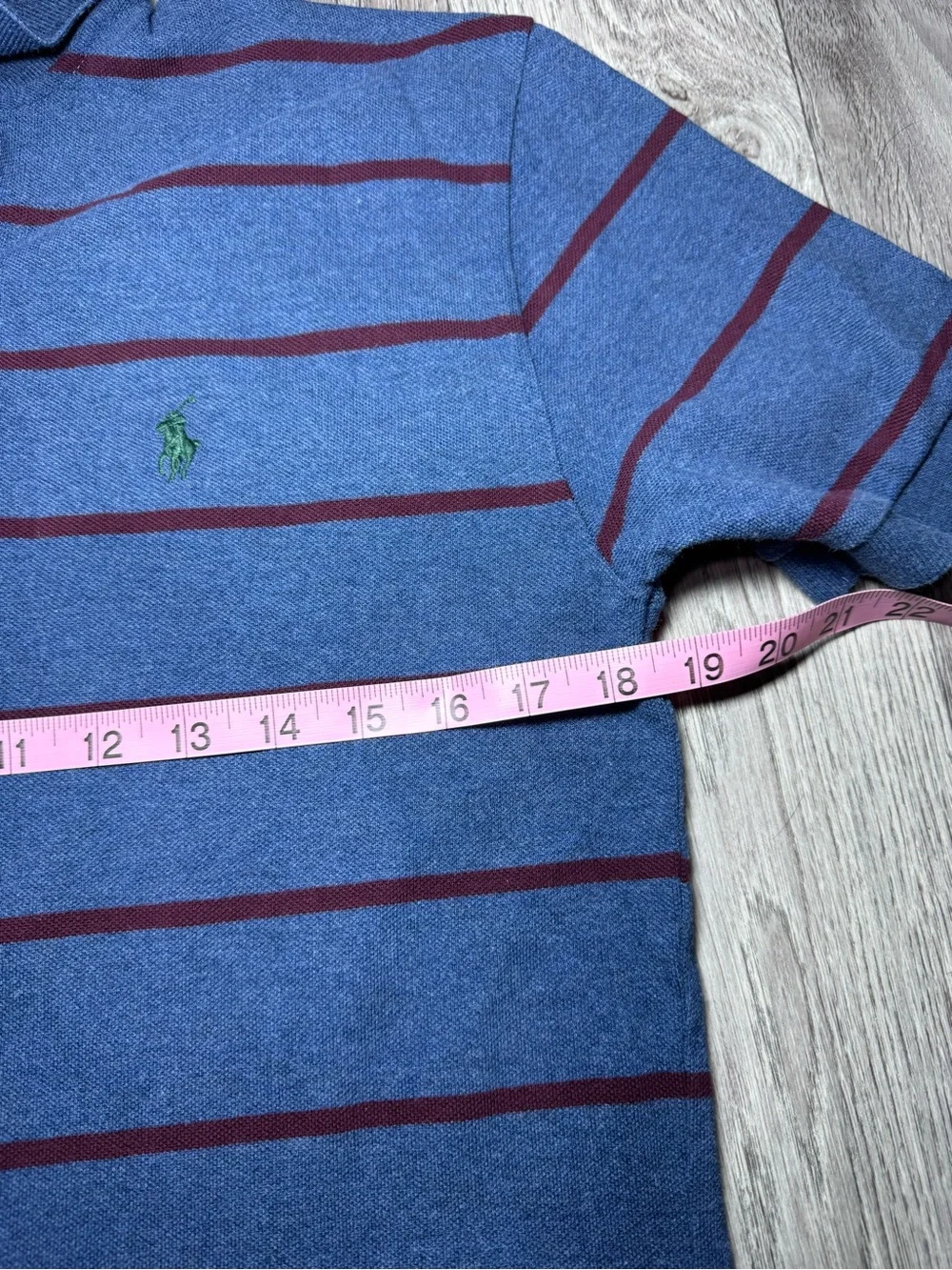 Polo Ralph Lauren Polo Shirt Mens Small Blue Red Striped Short Sleeve Pony Logo